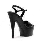 Tate - Black Vegan Leather - Street Sole