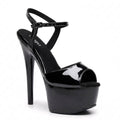 Tate - Black Wet Look - Street Sole