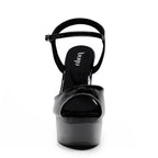 Tate - Black Wet Look - Street Sole