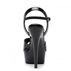 Tate - Black Wet Look - Street Sole