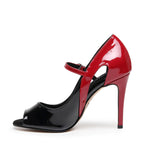 Tatti - Black and Burgundy Vegan Patent - Street Sole