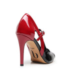 Tatti - Black and Burgundy Vegan Patent - Street Sole