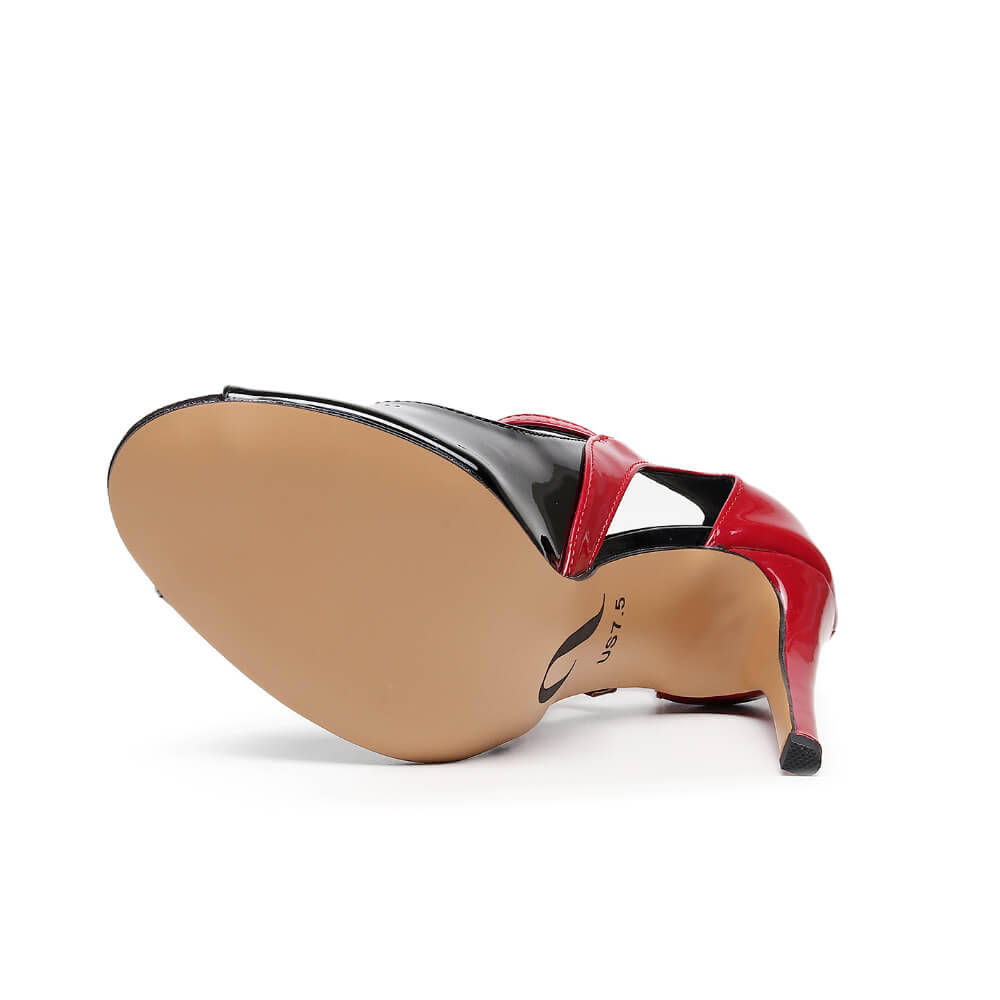 Tatti - Black and Burgundy Vegan Patent - Street Sole