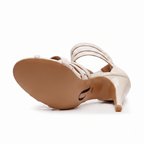Teagan - Ivory Vegan Patent - Street Sole