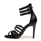 Teagan - Black Vegan Leather   - Street Sole