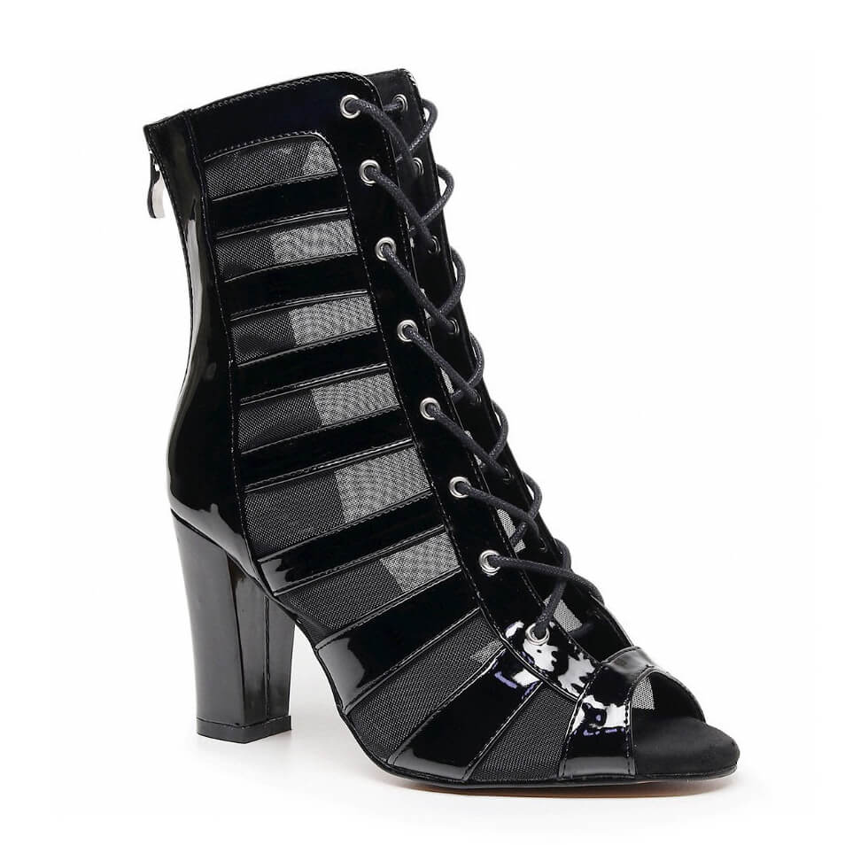 Tempest Wide Fit - Black Vegan Patent - Street Sole