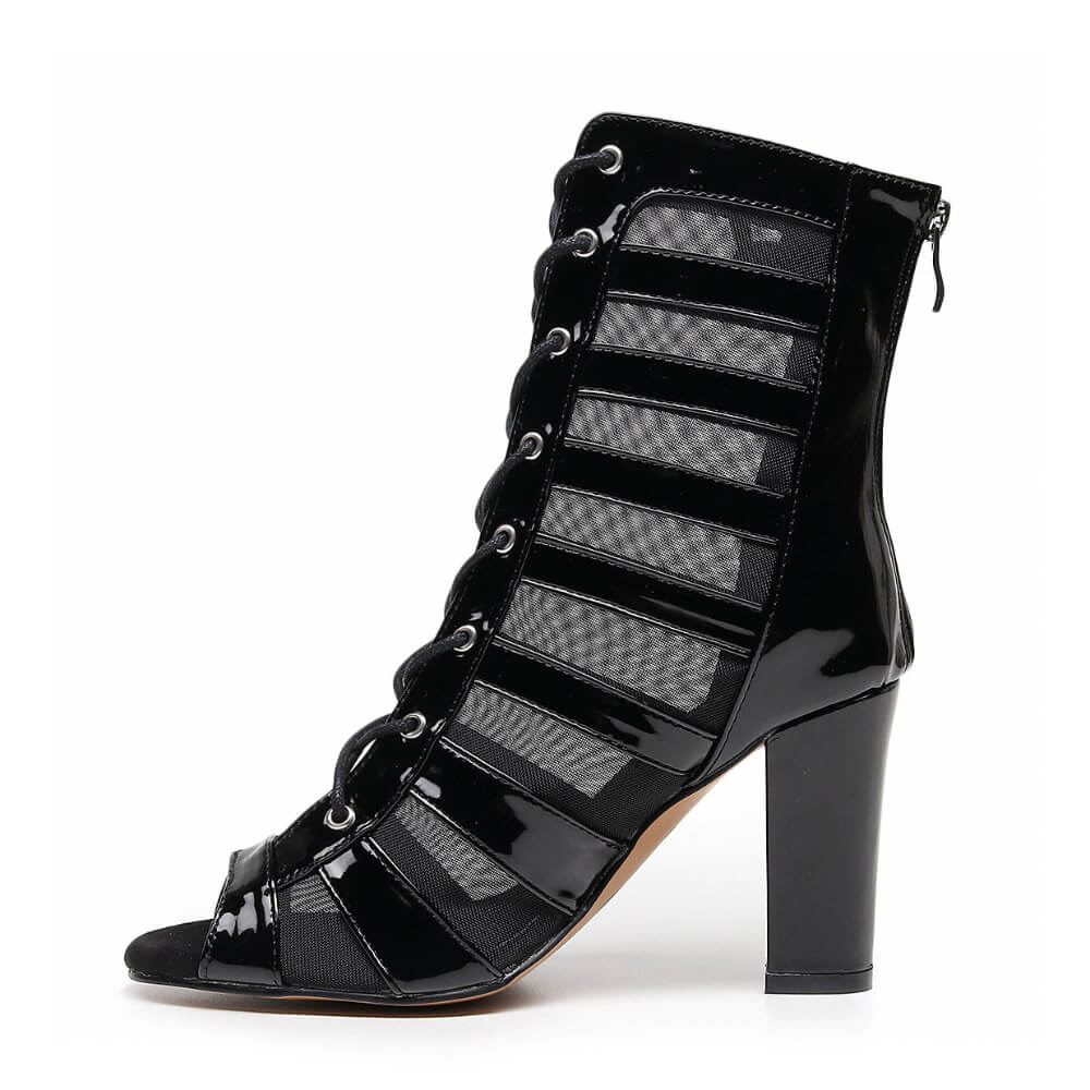 Tempest Wide Fit - Black Vegan Patent - Street Sole