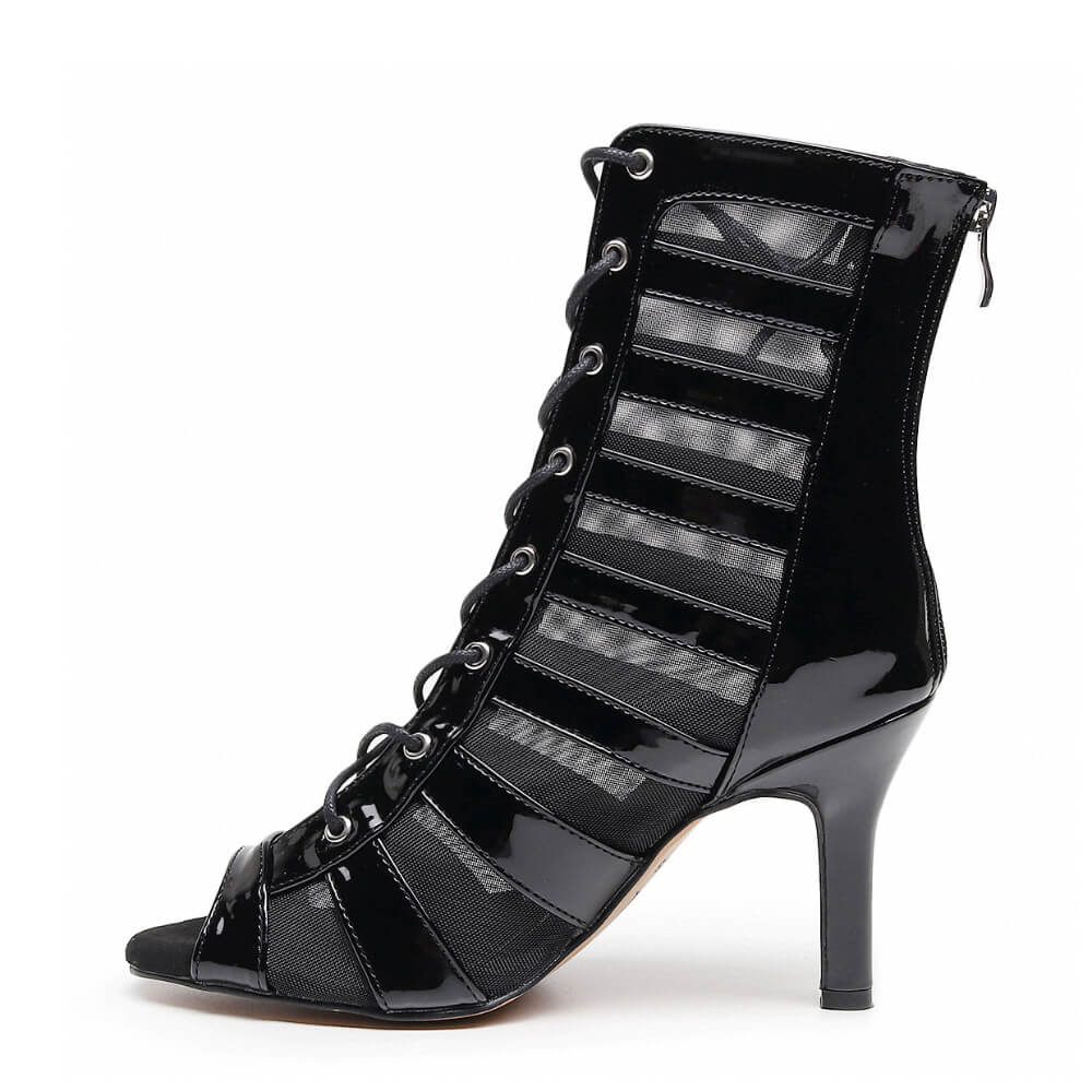 Tempest Wide Fit - Black Vegan Patent - Street Sole