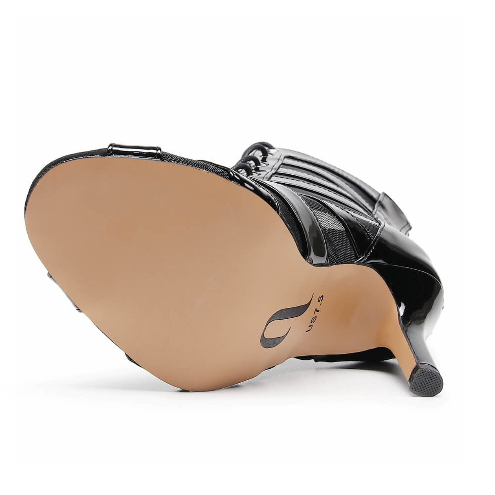 Tempest Wide Fit - Black Vegan Patent - Street Sole