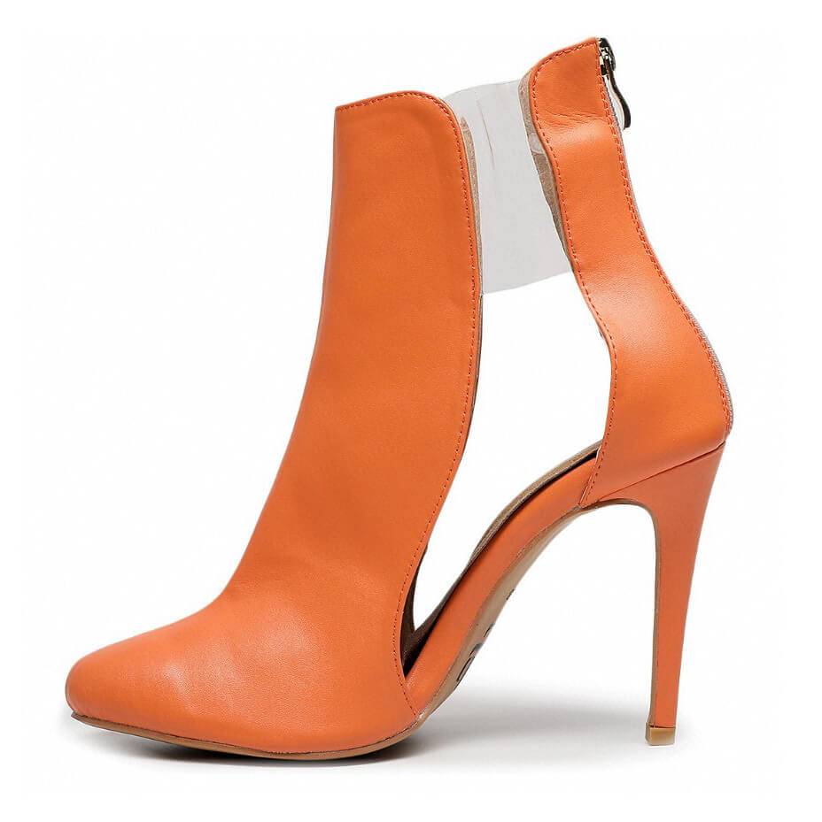 Thrive - Orange Vegan Leather - Rubber Sole