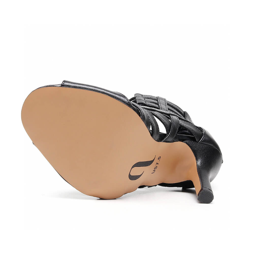 Tiyah Wide Fit - Black Vegan Leather - Street Sole