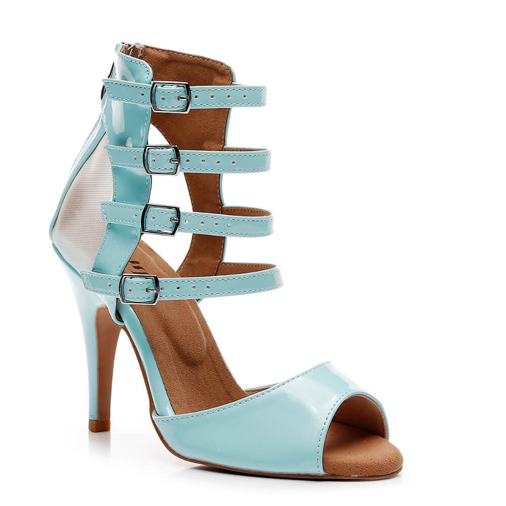 Treasure - Pastel Blue Vegan Patent - Street Sole