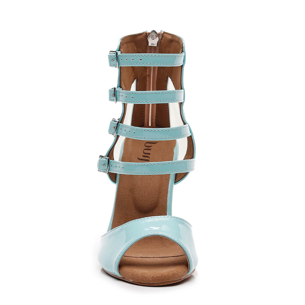 Treasure - Pastel Blue Vegan Patent - Street Sole