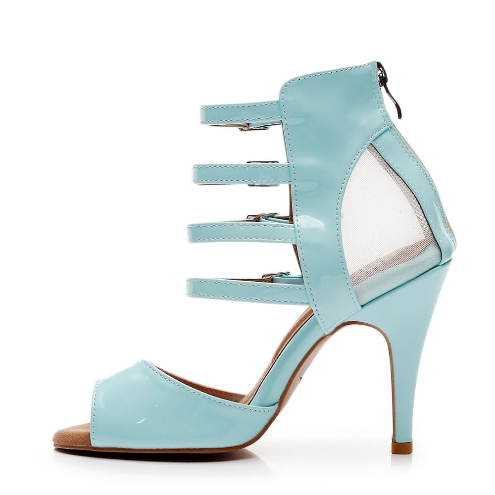 Treasure - Pastel Blue Vegan Patent - Street Sole