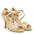Valo - Satin de soie rose clair - Semelle en daim