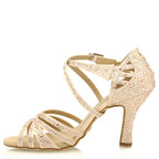 Valo - Satin de soie rose clair - Semelle en daim