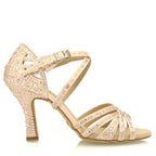 Valo - Satin de soie rose clair - Semelle en daim