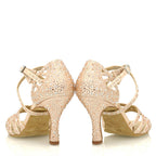 Valo - Satin de soie rose clair - Semelle en daim