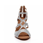 Vera Wide Fit - Silver Glitter - Suede Sole