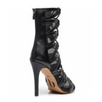 Vikky - Black Vegan Leather - Street Sole