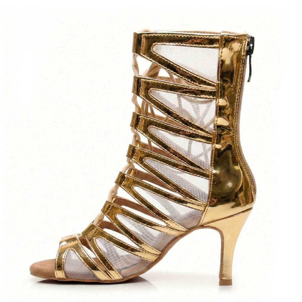Vikky - Gold Shiny Vegan Leather - Street Sole