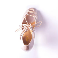 Alemana - Light Tan Patent Leather - Suede Sole - Dance Floor Only