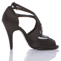 Brittanee - Black Satin - Street Sole