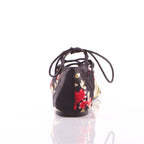 Legato - Black Floral Satin - Street Sole