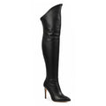 Whitneyy - Black Vegan Stretch Leather - Street Sole - Thigh Variant Two