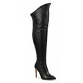 Whitneyy - Black Vegan Stretch Leather - Street Sole - Thigh Variant Three