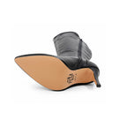 Whitneyy - Black Vegan Stretch Leather - Street Sole - Thigh Variant Three