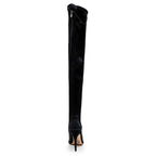 Whitneyy - Vegan Ultra Stretch Suede Black - Street Sole - Thigh Variant Zero