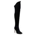 Whitneyy - Vegan Ultra Stretch Suede Black - Street Sole - Thigh Variant One
