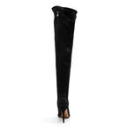 Whitneyy - Vegan Ultra Stretch Suede Black - Street Sole - Thigh Variant Two