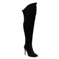 Whitneyy - Vegan Ultra Stretch Suede Black - Street Sole - Thigh Variant Three