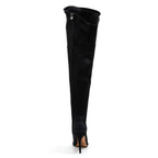 Whitneyy - Vegan Ultra Stretch Suede Black - Street Sole - Thigh Variant Four