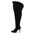 Whitneyy - Vegan Ultra Stretch Suede Black - Street Sole - Thigh Variant Five