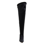 Whitneyy - Vegan Ultra Stretch Suede Black - Street Sole - Thigh Variant Five