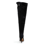 Whitneyy - Vegan Ultra Stretch Suede Black - Street Sole - Thigh Variant Five