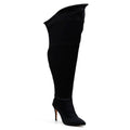 Whitneyy - Vegan Ultra Stretch Suede Black - Street Sole - Thigh Variant Six