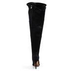 Whitneyy - Vegan Ultra Stretch Suede Black - Street Sole - Thigh Variant Six