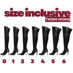 Whitneyy - Vegan Ultra Stretch Suede Black - Street Sole - Thigh Variant Two