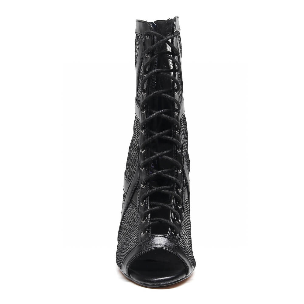 Xiomara - Black Vegan Leather - Street Sole