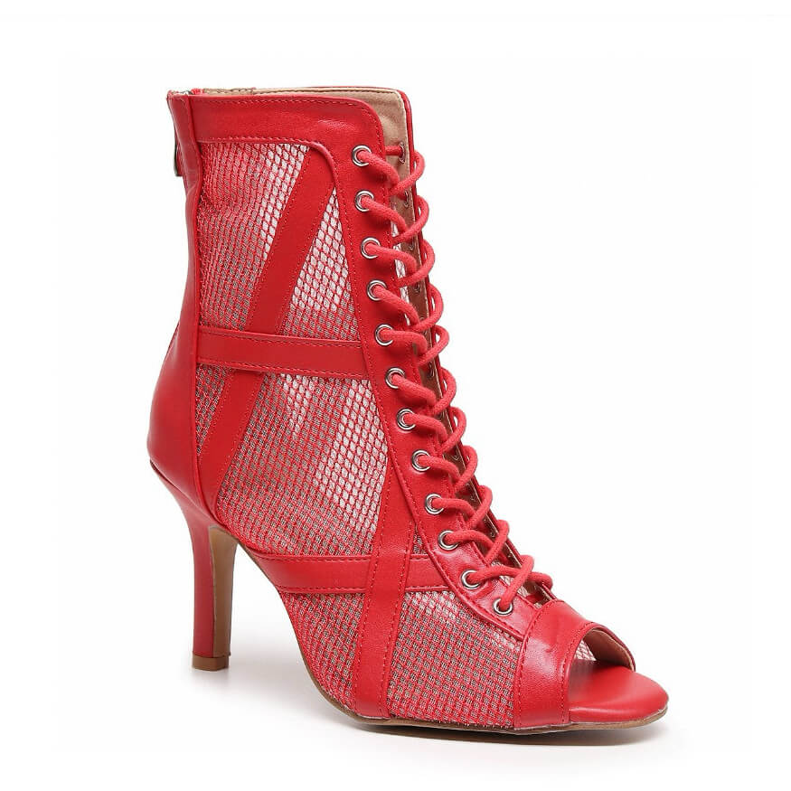 Xiomara Wide Fit - Red Vegan Leather - Street Sole