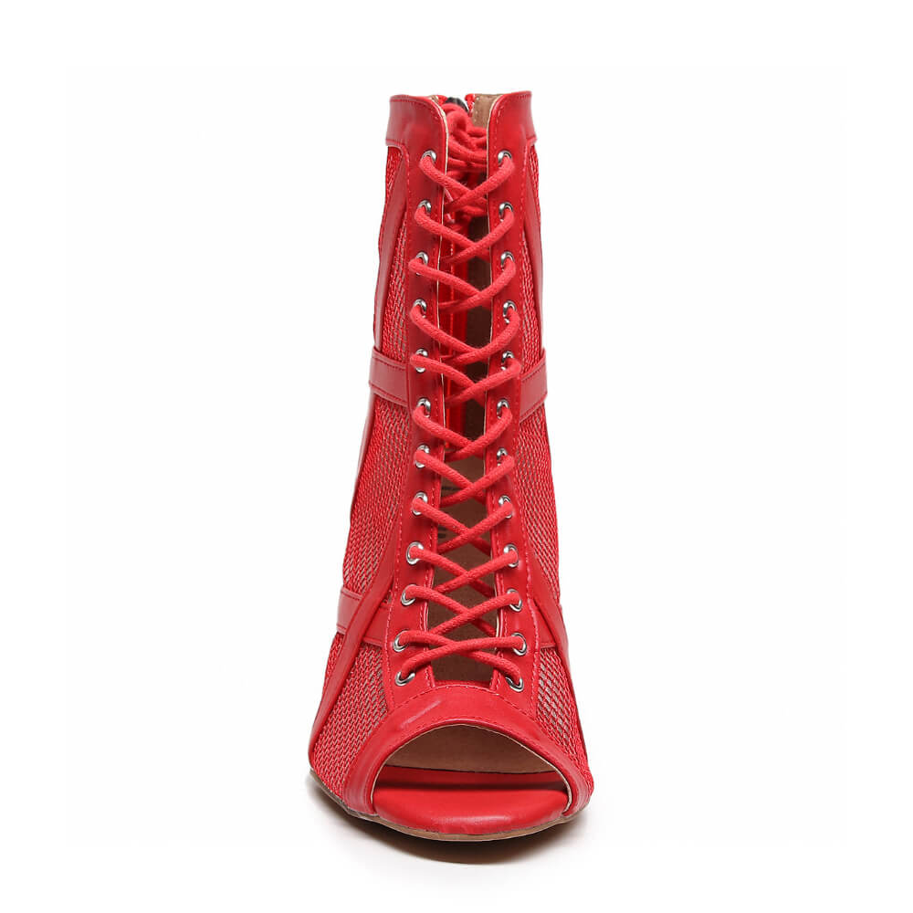 Xiomara Wide Fit - Red Vegan Leather - Street Sole