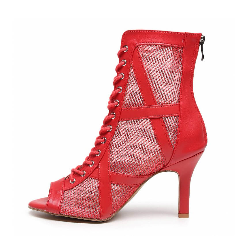 Xiomara Wide Fit - Red Vegan Leather - Street Sole