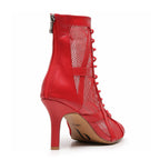 Xiomara Wide Fit - Red Vegan Leather - Street Sole
