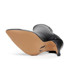 Yarray - Black Vegan Stretch Leather - Street Sole