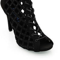 Minette - Black - Suede Sole - Dance Floor Only