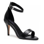 Zoé - Cuir végan noir - Semelle en caoutchouc